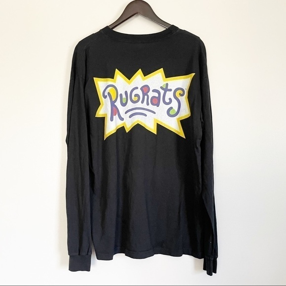 DUMBGOOD Men’s Rugrats Long Sleeve Tee Black Large - Picture 3 of 4
